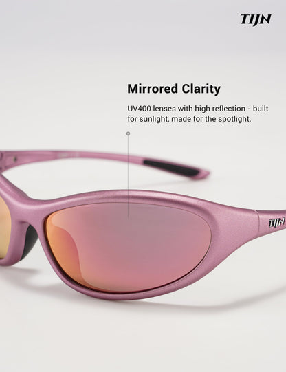 TIJN Sports Sunglasses for Men Women UV400 Wraparound Cycling Running Golf Motorcycle Glasses, Wide Fit Outdoor Shades, Vanta