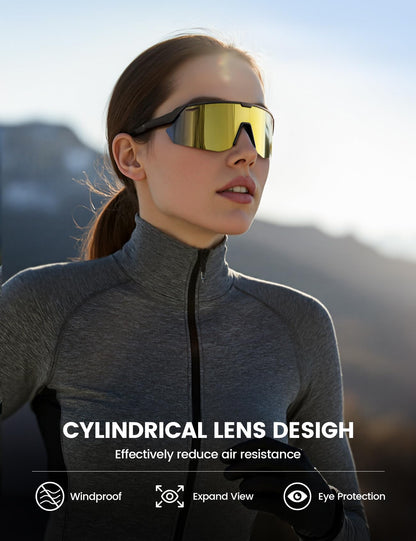 Lamicall 24g Polarized Sports Sunglasses for Men Women - UV400 Protection Sun Glasses for Baseball Running Cycling Fishing