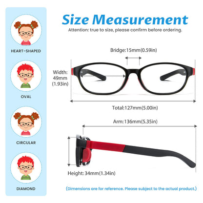 Cyxus Kids Blue Light Blocking Glasses Computer Game Spring Hinges Eyeglasses for Boys Girls Age 6-15