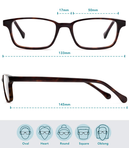 Felix Gray Carver Glasses for Women & Men – Computer Glasses Non-Prescription, 15x Blue Light Filtered, Bio-Based Acetate