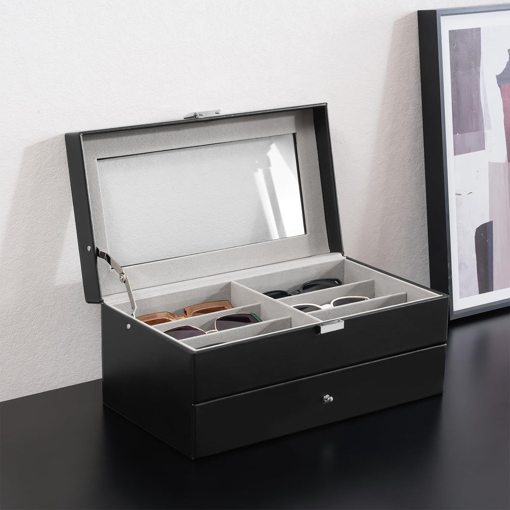 3-Tier Sunglasses Display Storage Box with Lid