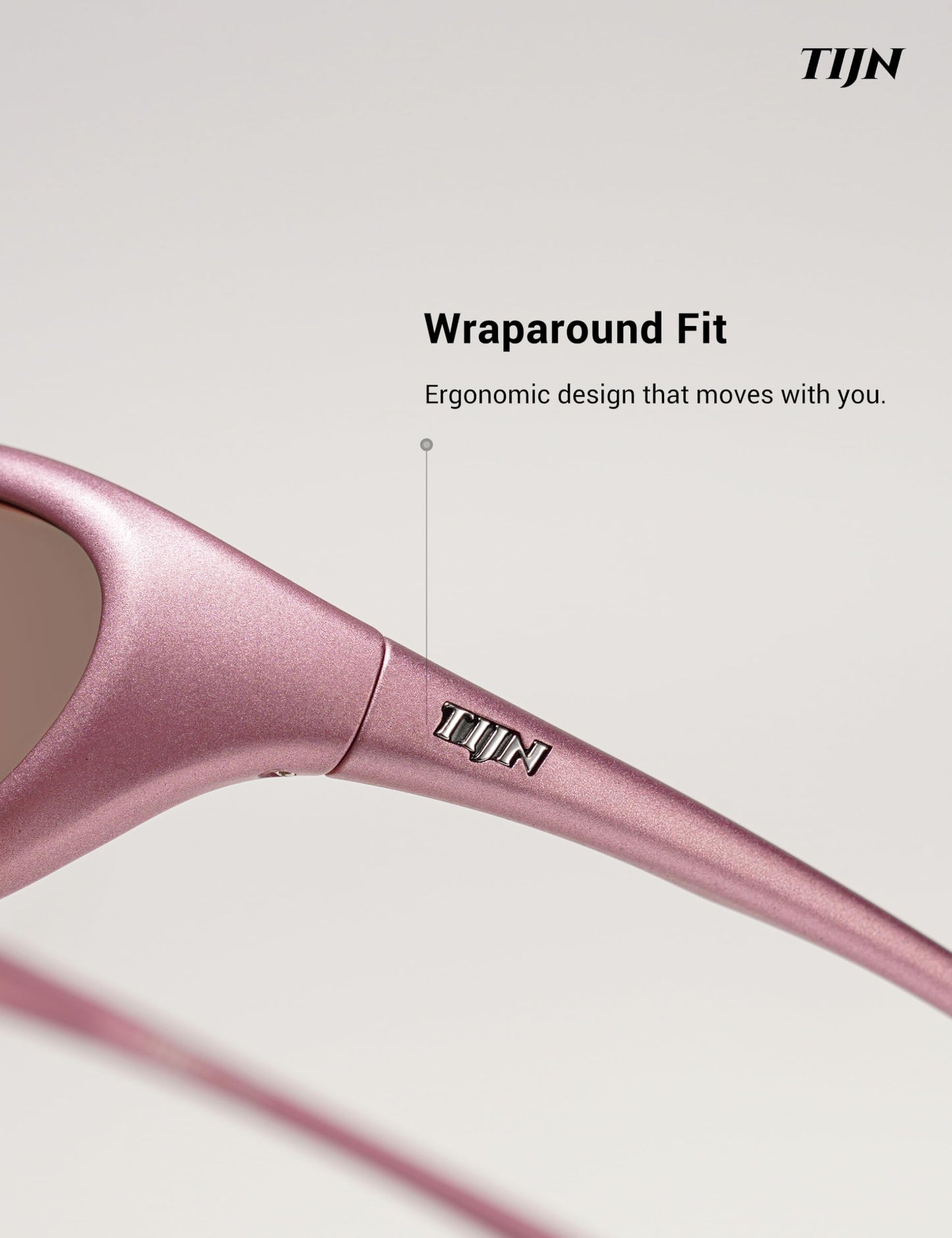 TIJN Sports Sunglasses for Men Women UV400 Wraparound Cycling Running Golf Motorcycle Glasses, Wide Fit Outdoor Shades, Vanta