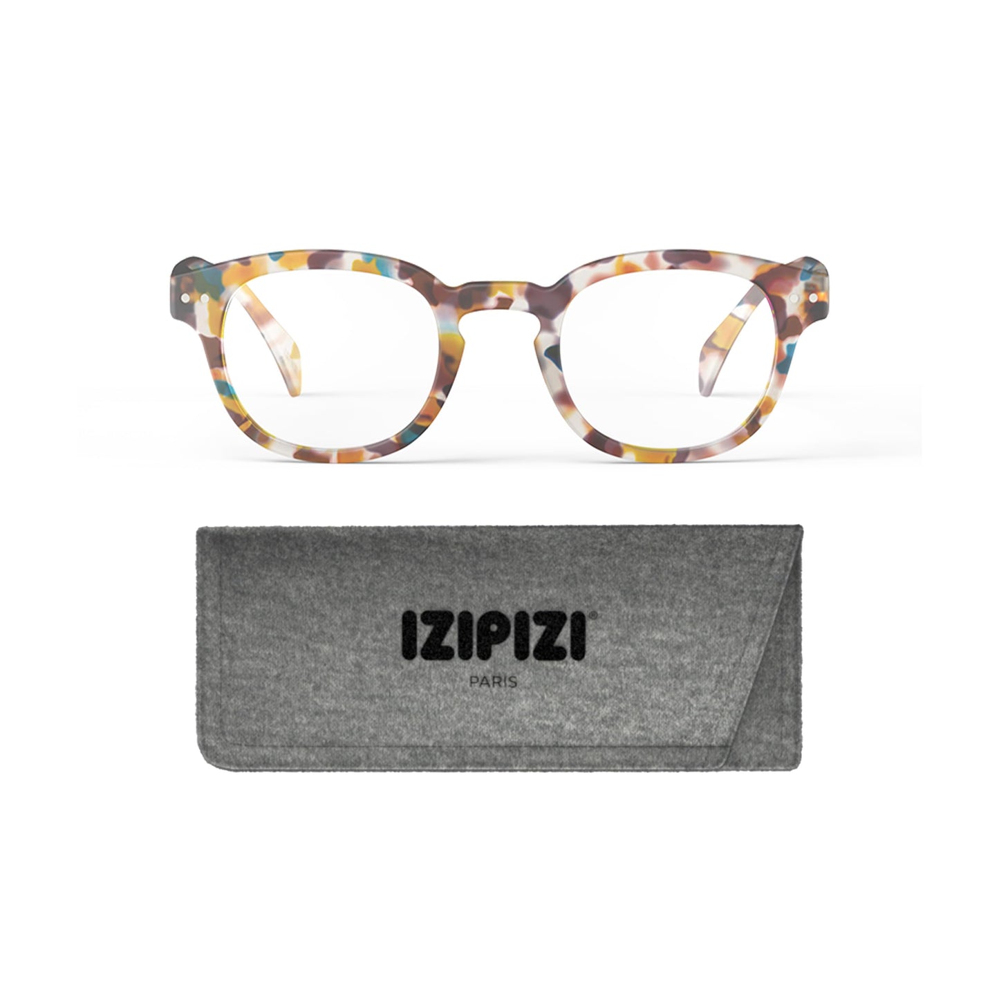 IZIPIZI READING #C Reading Glasses for Women and Men – Square Glasses with Anti-Scratch Lenses, Lightweight Fashion Frame