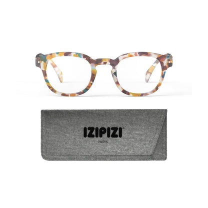 IZIPIZI READING #C Reading Glasses for Women and Men – Square Glasses with Anti-Scratch Lenses, Lightweight Fashion Frame
