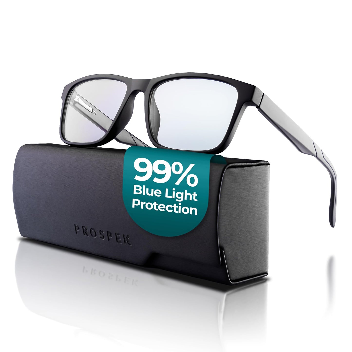 Prospek Blue Light Glasses Reading for Men and Women, For Computer Use, Blue Light Protection, Clear Lens 0 to +3.0 Diopters