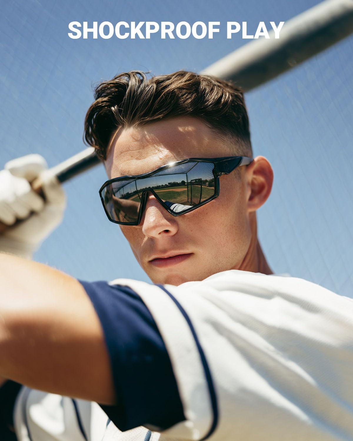 Meeloog Premium Sports Sunglasses for Men Women, Wrap Around UV400 Protection Glasses for Cycling Running Baseball Pickleball