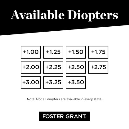 Foster Grant mens Tatum 2-pack Reading Glasses Rectangular Reading Glasses