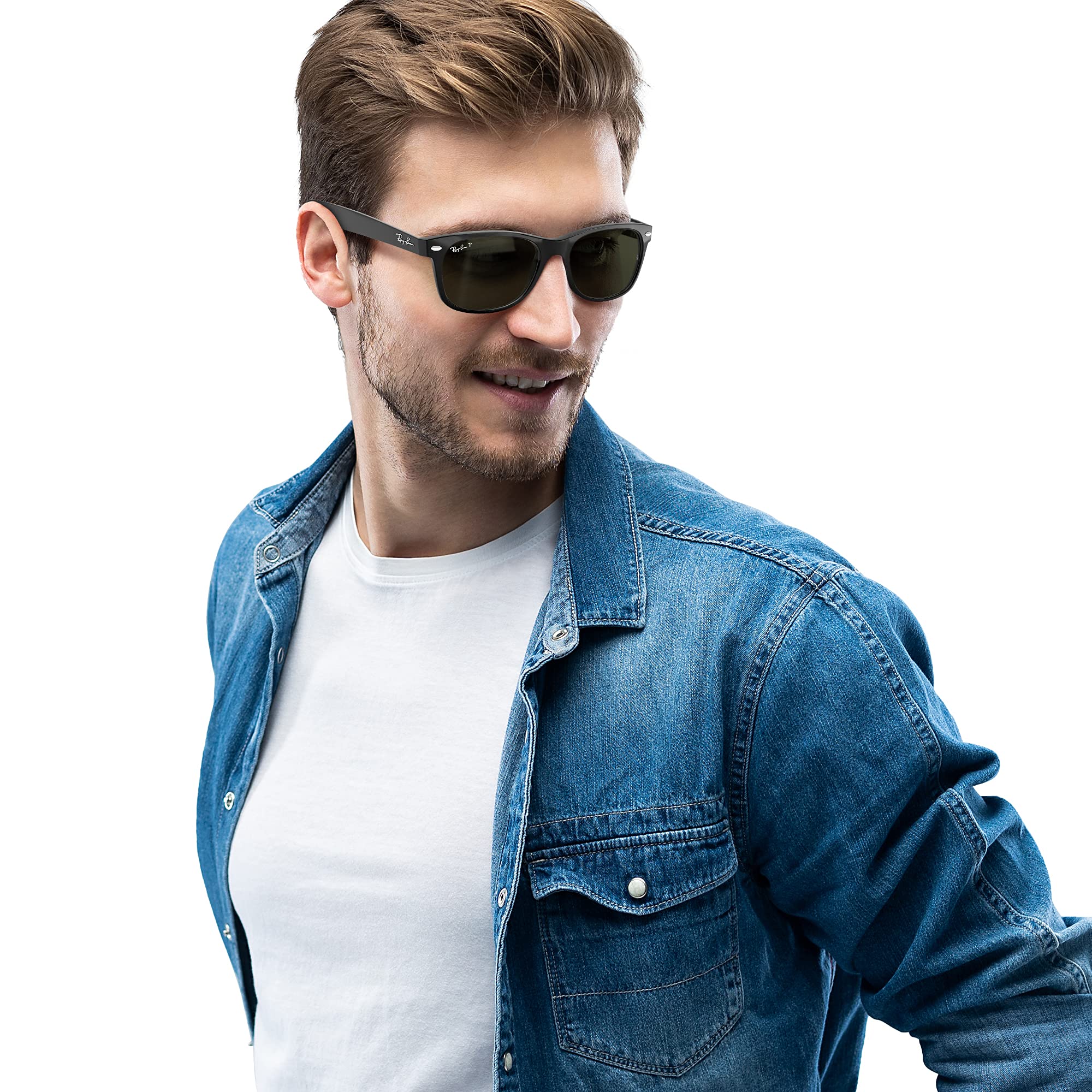 Ray-Ban RB2132 New Wayfarer Polarized Square Sunglasses