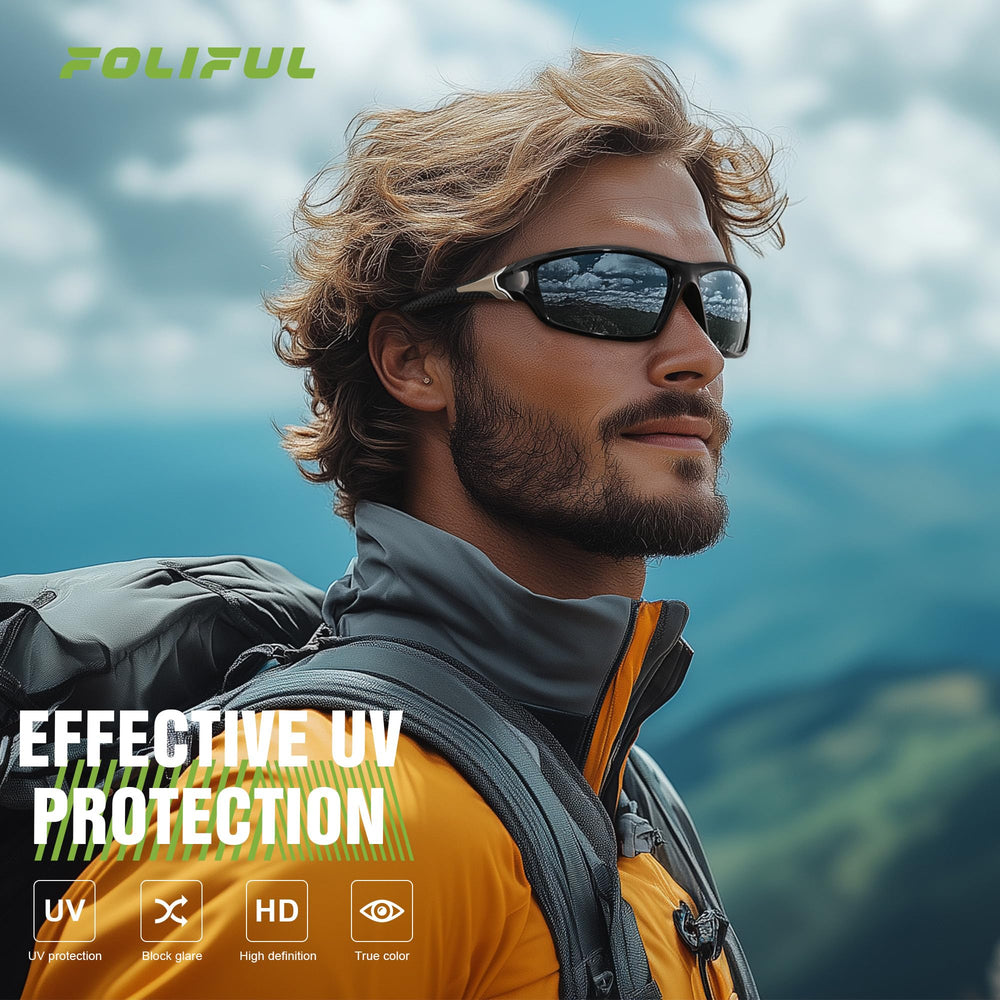 Polarized Wraparound Sports Sunglasses