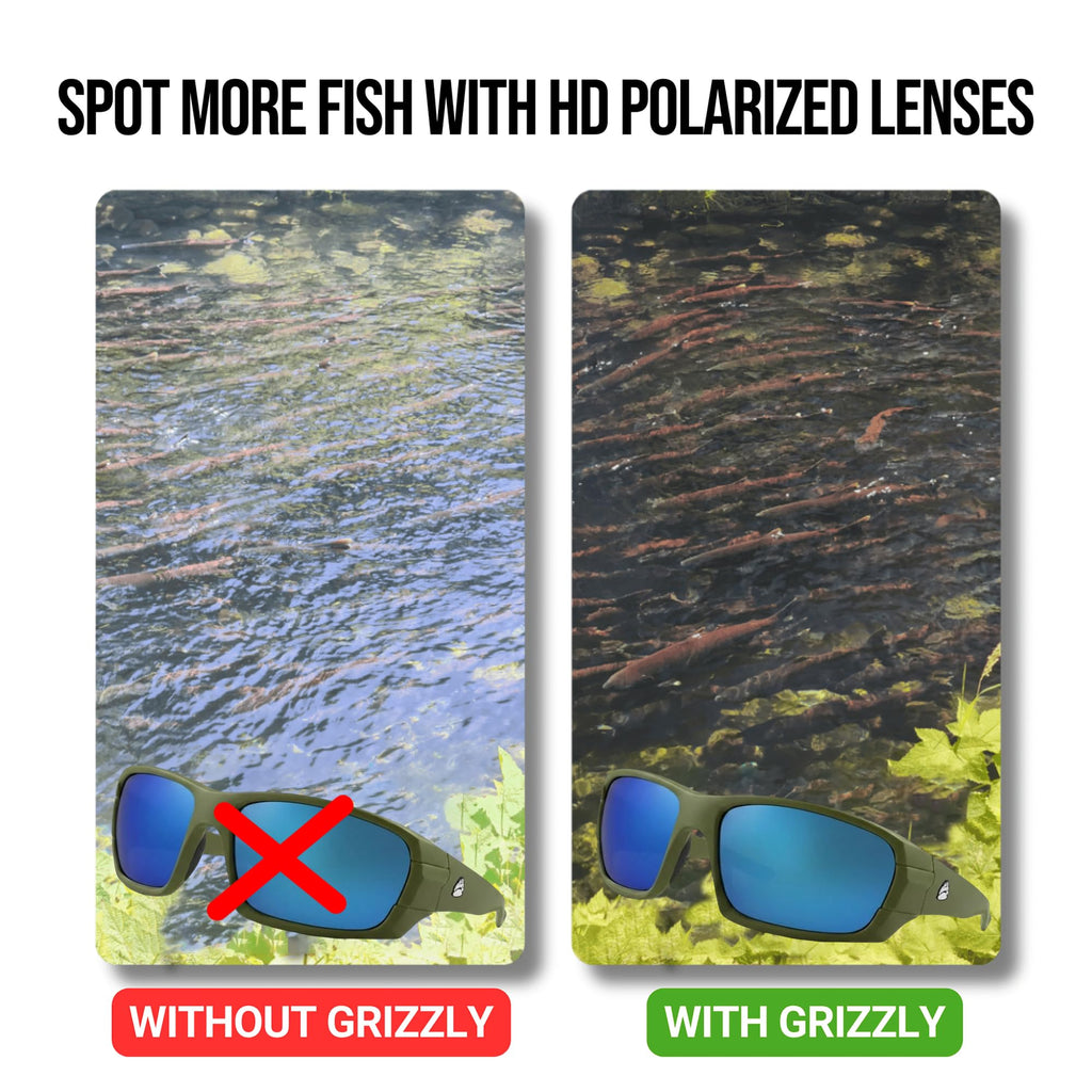 Fishing Glasses Pro Kit - Polarized Sunglasses With 4 Lenses for Clear Visibility in Offshore & Shallow Water
