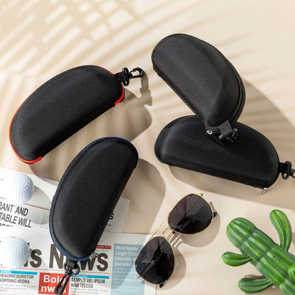 Yunsailing 24 Pack Hard Shell Sunglasses Case Zipper Eyeglasses Case Glasses Storage Unisex Protective Travel Sunglass Organizer with Portable Clip for Men and Women