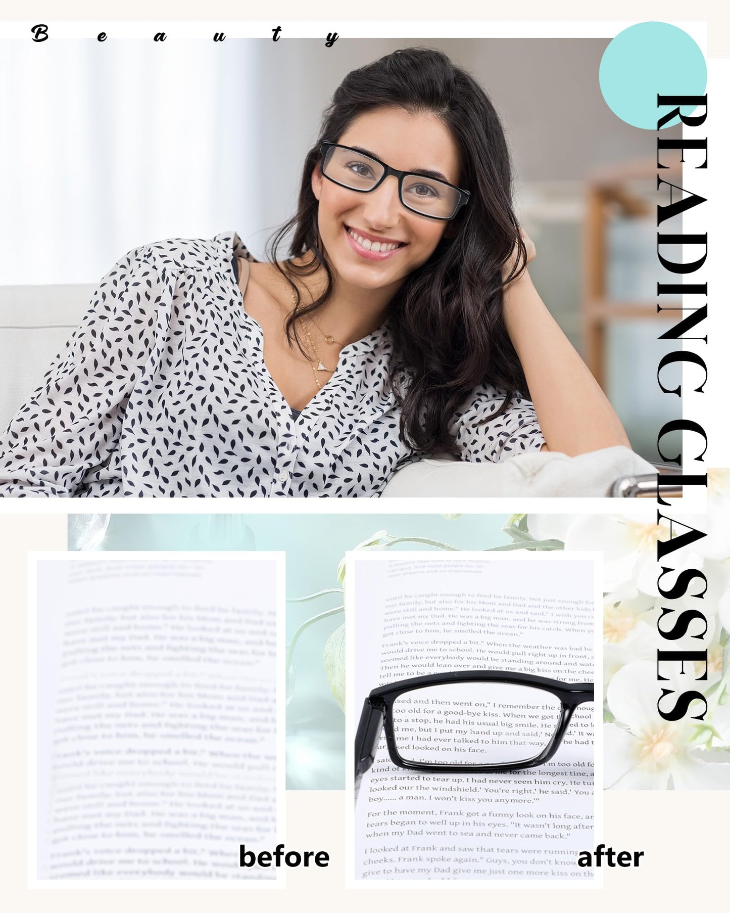 Yexiya 50 Pack Reading Glasses Bulk for Men Women Frame Eyeglasses with Spring Hinge Traditional Readers for Office Home