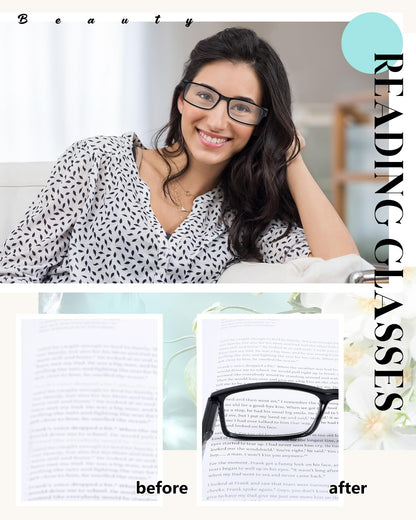 Yexiya 50 Pack Reading Glasses Bulk for Men Women Frame Eyeglasses with Spring Hinge Traditional Readers for Office Home