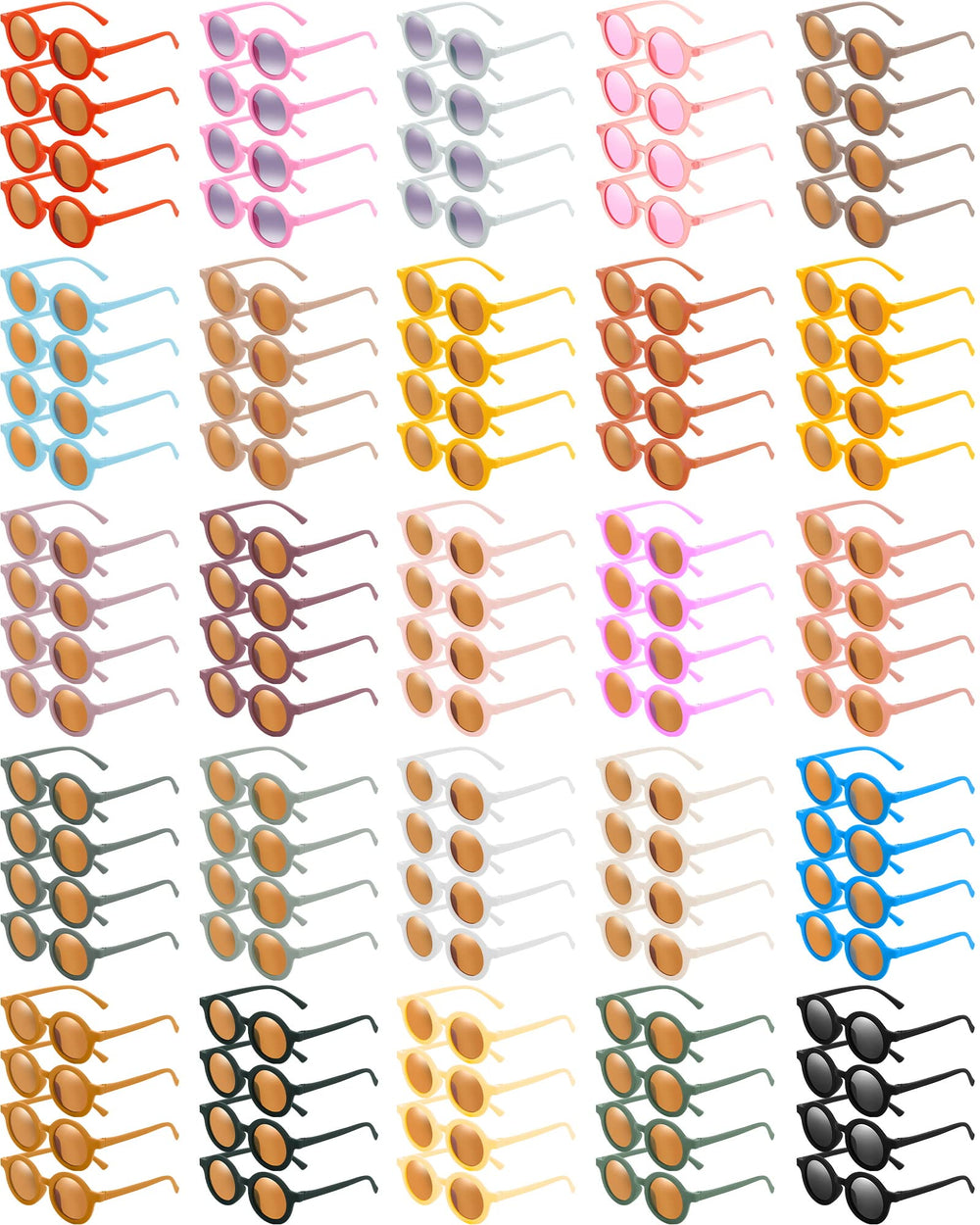 Kids Round Sunglasses Bulk Party Pack for Events