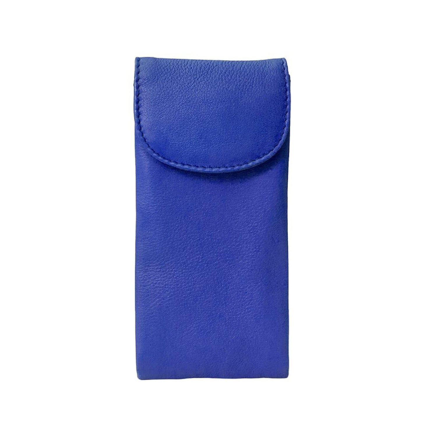 ili New York Double Flap Leather Eyeglass Case, Soft 2-in-1 Dual Glasses Pouch for Sunglasses and Reading Glasses