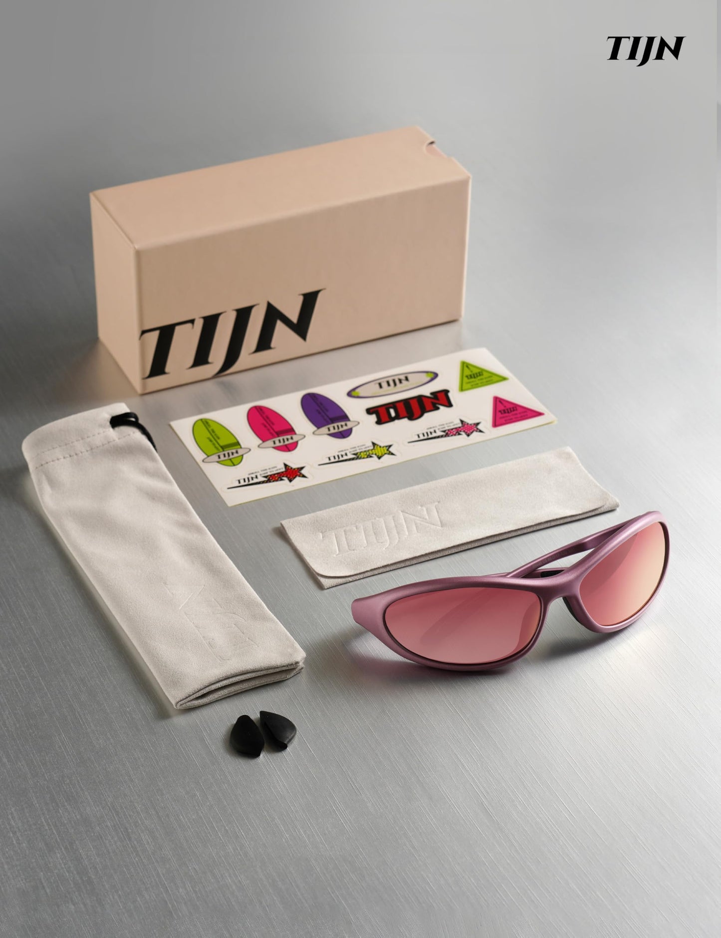 TIJN Sports Sunglasses for Men Women UV400 Wraparound Cycling Running Golf Motorcycle Glasses, Wide Fit Outdoor Shades, Vanta
