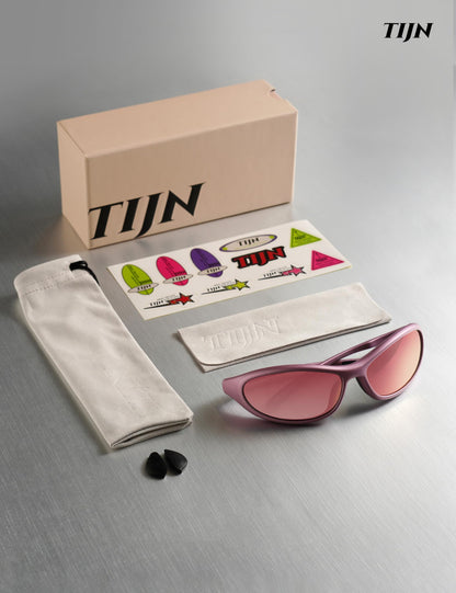 TIJN Sports Sunglasses for Men Women UV400 Wraparound Cycling Running Golf Motorcycle Glasses, Wide Fit Outdoor Shades, Vanta
