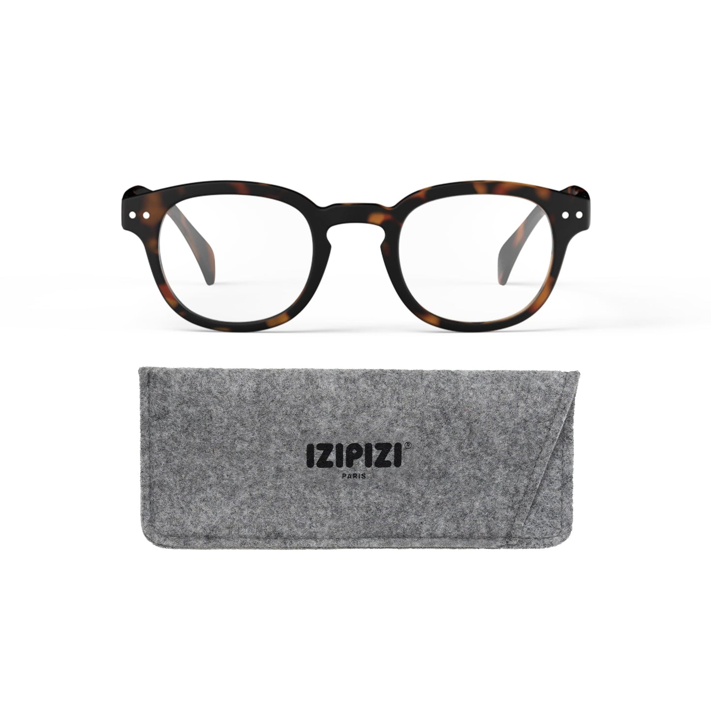 IZIPIZI READING #C Reading Glasses for Women and Men – Square Glasses with Anti-Scratch Lenses, Lightweight Fashion Frame