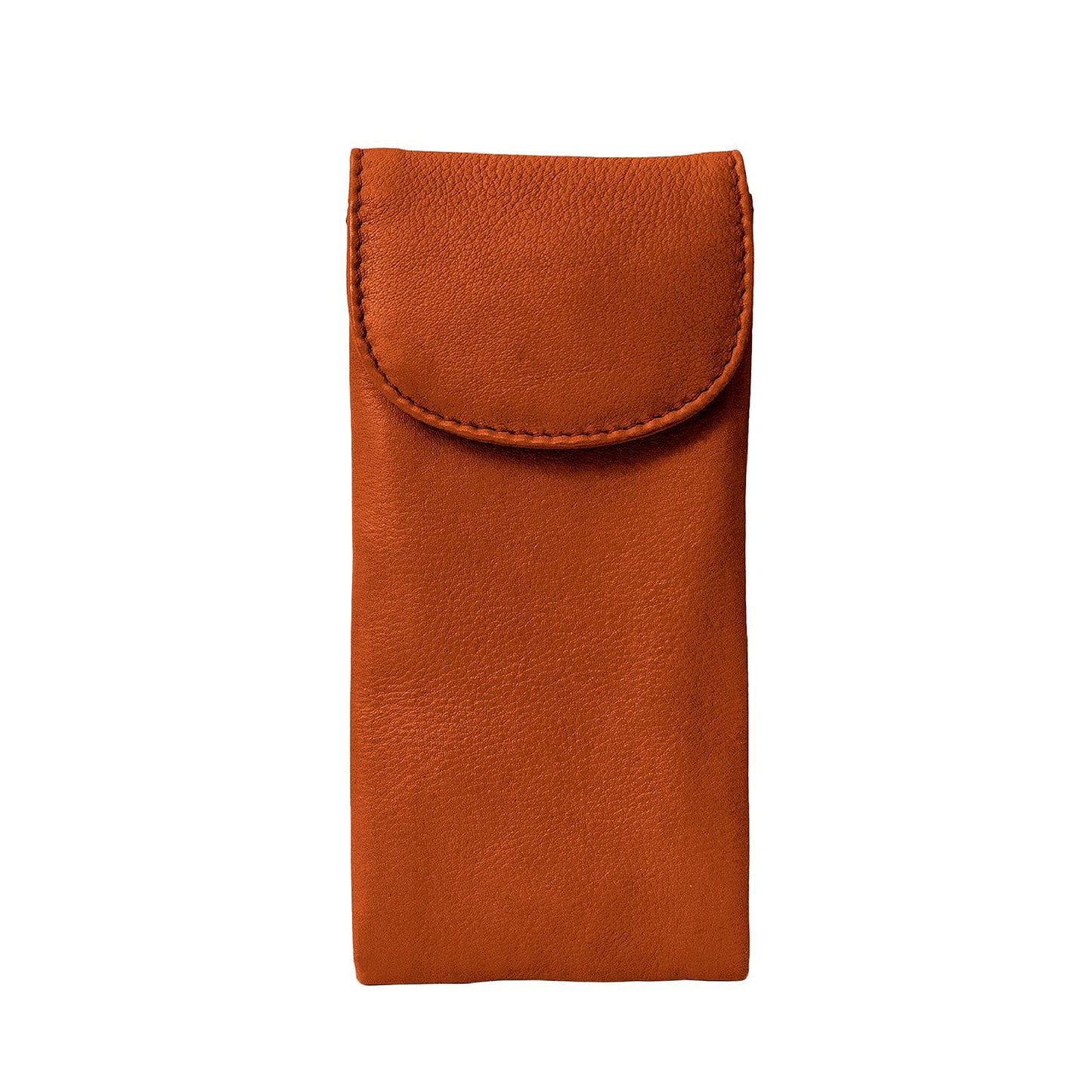 ili New York Double Flap Leather Eyeglass Case, Soft 2-in-1 Dual Glasses Pouch for Sunglasses and Reading Glasses